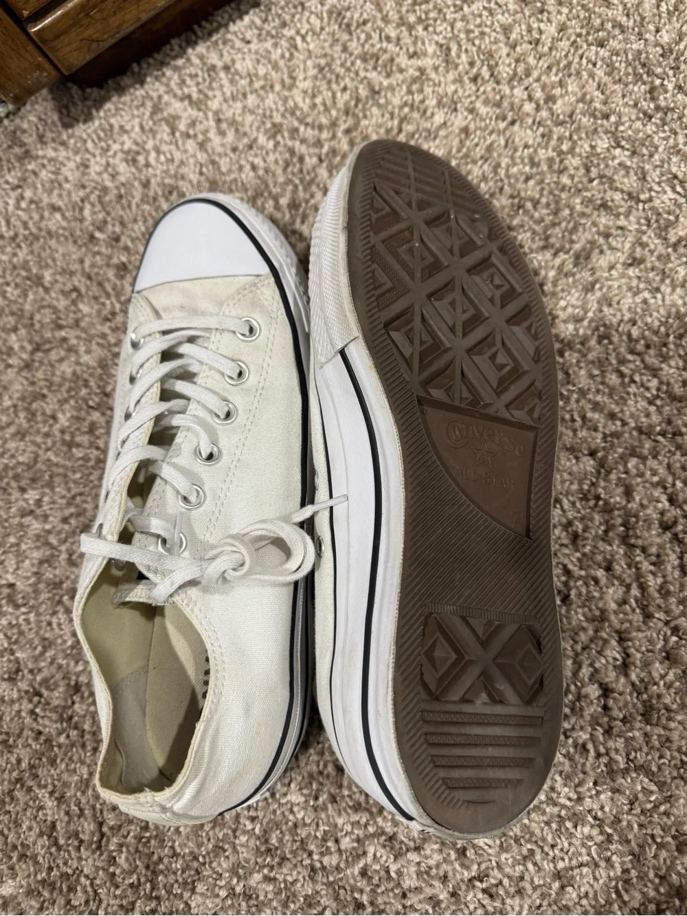 Converse Platform Low Top Sneakers in Off-White